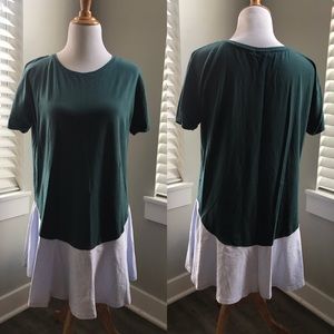 color block t-shirt dress - size S - anthropologie